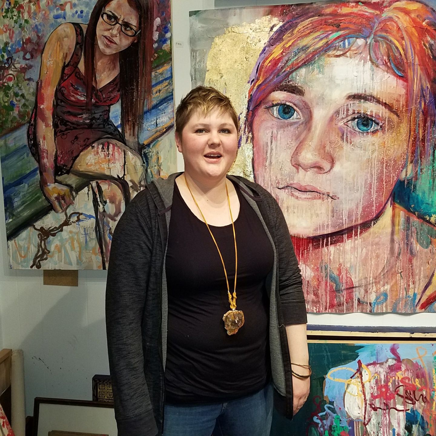 Andrea Jandernoa in her studio